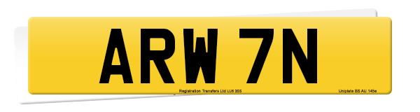 Registration number ARW 7N